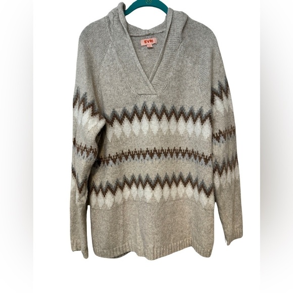 Evri Hooded Gray Sweater Size 0X - Picture 2 of 12